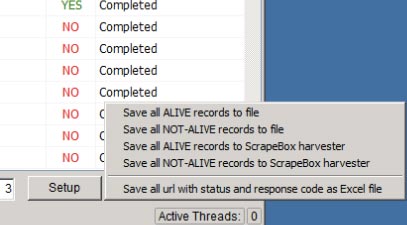 save all alive records for scrapebox harvester