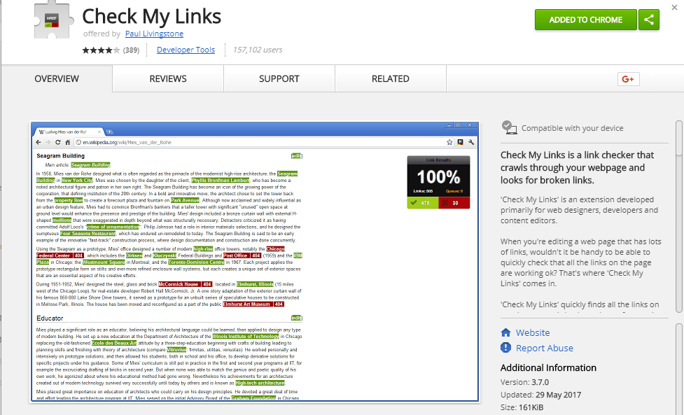 Chrome extension for link building