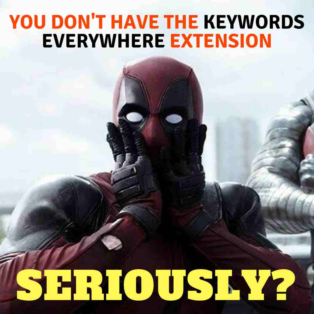 Key words everywhere extension for search volume